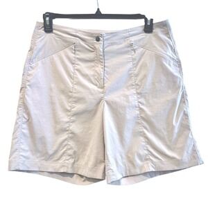 Orvis Passport Women's Beige Nylon Blend Shorts Outdoor Travel Size 12‎